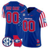 Custom Georgia Bulldogs Football American Style Blue Jersey - All Stitched