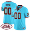 Custom Florida State Seminoles Football Turquoise Blue Jersey w/ ACC Patch - All Stitched