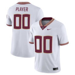 Custom Florida State Seminoles Football White Away Jersey - All Stitched