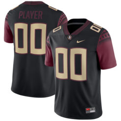Custom Florida State Seminoles Football Black Alternate Jersey - All Stitched
