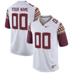 Custom Florida State Seminoles Football White Game Jersey - All Stitched