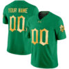 Custom Notre Dame Fighting Irish Football Green Limited Jersey - All Stitched