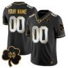 Custom Notre Dame Fighting Irish Football Black Gold Limited Jersey - All Stitched