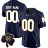 Custom Notre Dame Fighting Irish Football Navy Vapor F.U.S.E Limited Jersey - All Stitched