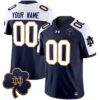 Custom Notre Dame Fighting Irish Football Alternate Navy Vapor F.U.S.E Limited Jersey - All Stitched