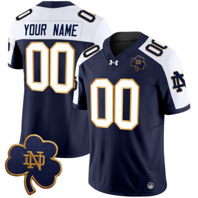 Custom Notre Dame Fighting Irish Football Alternate Navy Vapor F.U.S.E Limited Jersey - All Stitched