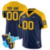 Custom West Virginia Mountaineers Football 1965 Alternate Navy Throwback Jersey - All Stitched