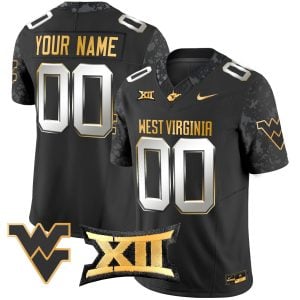 Custom West Virginia Mountaineers Football Black Limited Jersey - All Stitched