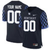 Custom Kentucky Wildcats Football Black Alternate Jersey - All Stitched
