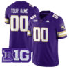 Custom Washington Huskies Football Purple Vapor F.U.S.E Limited Jersey w/ B1G Patch - All Stitched
