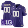 Custom Washington Huskies Football Purple Limited Jersey w/ B1G Patch - All Stitched