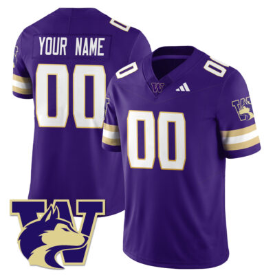 Custom Washington Huskies Football Purple Vapor F.U.S.E Limited Jersey - All Stitched