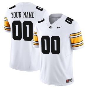 Custom Iowa Hawkeyes Football White Vapor F.U.S.E Limited Jersey - All Stitched