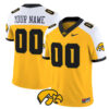 Custom Iowa Hawkeyes Football Alternate Gold Vapor F.U.S.E Limited Jersey - All Stitched