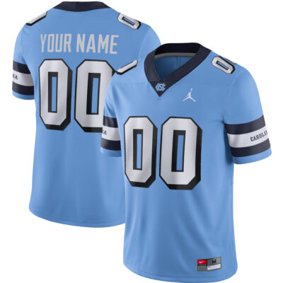 Custom North Carolina Tar Heels Football Carolina Blue Retro Game Jersey - All Stitched