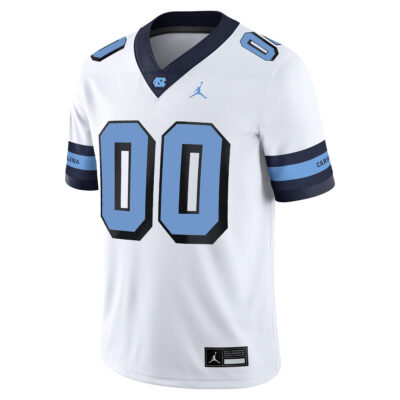 Alternative view of Custom North Carolina Tar Heels Football White Retro Game Jersey - All Stitched