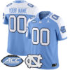 Custom North Carolina Tar Heels Football Alternate Carolina Blue Limited Jersey w/ ACC Patch - All Stitched