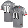 Custom Louisville Cardinals Football Charcoal Premier Strategy Jersey - All Stitched