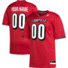 Custom Louisville Cardinals Football Cardinal Premier Strategy Jersey - All Stitched