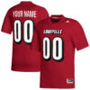Custom Louisville Cardinals Football Red Game Jersey - All Stitched