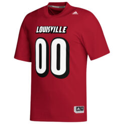 Alternative view of Custom Louisville Cardinals Football Red Game Jersey - All Stitched
