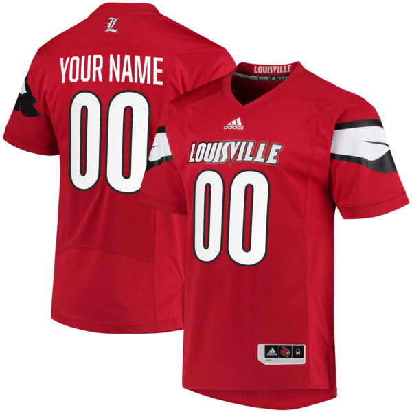 Custom Louisville Cardinals Football Red Premier Jersey - All Stitched