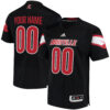 Custom Louisville Cardinals Football Black Premier Jersey - All Stitched