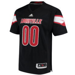 Alternative view of Custom Louisville Cardinals Football Black Premier Jersey - All Stitched