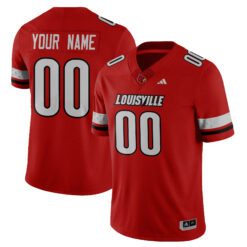 Custom Louisville Cardinals Football Red Vapor Limited Jersey - All Stitched