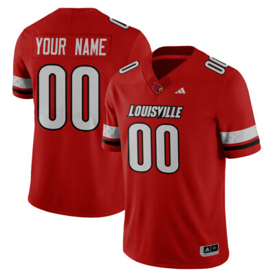 Custom Louisville Cardinals Football Red Vapor Limited Jersey - All Stitched