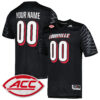 Custom Louisville Cardinals Football Black Premier Strategy Jersey w/ ACC Patch - All Stitched