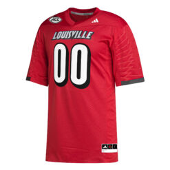 Alternative view of Custom Louisville Cardinals Football Cardinal Premier Strategy Jersey w/ ACC Patch - All Stitched