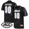 Custom Louisville Cardinals Football Black Premier Strategy Game Jersey w/ ACC Patch - All Stitched