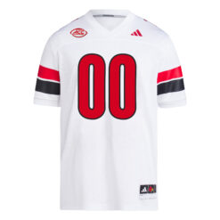 Alternative view of Custom Louisville Cardinals Football White Premier Jersey w/ ACC Patch - All Stitched