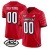 Custom Louisville Cardinals Football Red Limited Jersey w/ ACC Patch - All Stitched