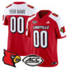 Custom Louisville Cardinals Football Red Alternate Limited Jersey w/ ACC Patch - All Stitched