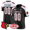Custom Louisville Cardinals Football White Alternate Limited Jersey w/ ACC Patch - All Stitched