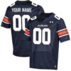 Custom Auburn Tigers Football Navy Game Jersey - All Stitched