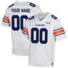 Custom Auburn Tigers Football White Game Jersey - All Stitched