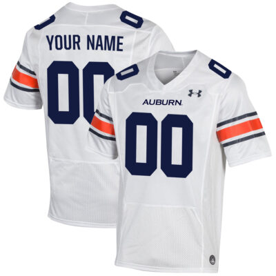 Custom Auburn Tigers Football White Game Jersey - All Stitched