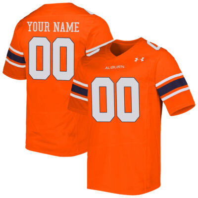 Custom Auburn Tigers Football Orange Game Jersey - All Stitched