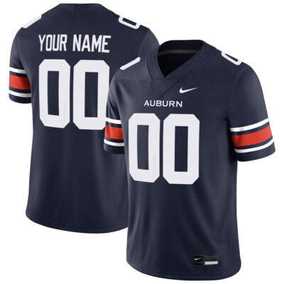 Custom Auburn Tigers Football Navy Home Game Jersey - All Stitched