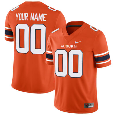 Custom Auburn Tigers Football Orange Alternate Game Jersey - All Stitched