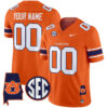 Custom Auburn Tigers Football Orange Vapor Limited Jersey - All Stitched