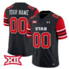 Custom Utah Utes Football Black Vapor Limited Jersey - All Stitched