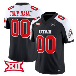 Custom Utah Utes Football Black Alternate Vapor Limited Jersey - All Stitched