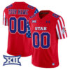 Custom Utah Utes Football American Style Red Jersey - All Stitched