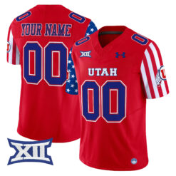 Custom Utah Utes Football American Style Red Jersey - All Stitched