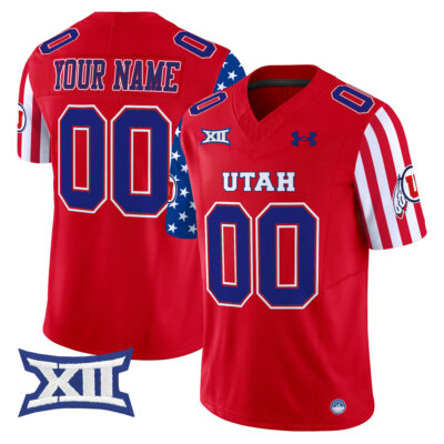 Custom Utah Utes Football American Style Red Jersey - All Stitched