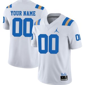 Custom UCLA Bruins Football White Away Jersey - All Stitched
